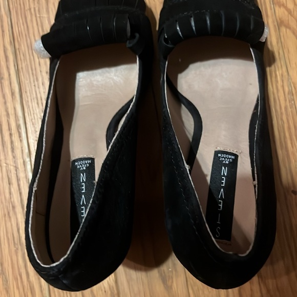 Steven by Steve Madden Black Suede Heels NWOT - Picture 6 of 7